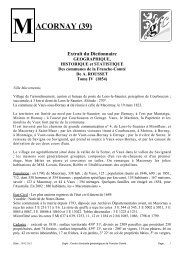 notice historique de Macornay - Cegfc