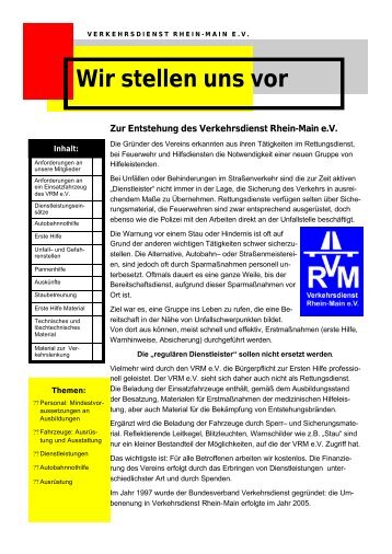 PrÃ¤sentationsmappe - Verkehrsdienst Rhein-Main eV