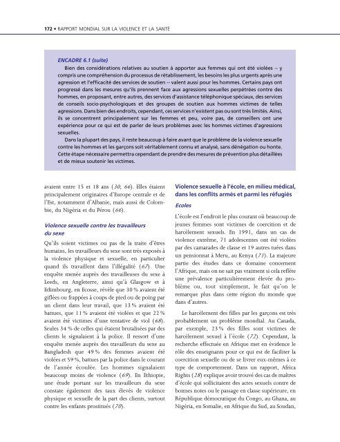 Rapport mondial sur la violence et la santÃ©