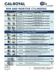 RIM AND MORTISE CYLINDERS - Cal-Royal