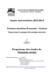 2013-2014 - UFR Pluridisciplinaire de Bayonne