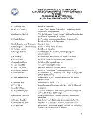 Liste des officiels au Symposium - CommunautÃ©s culturelles du ...