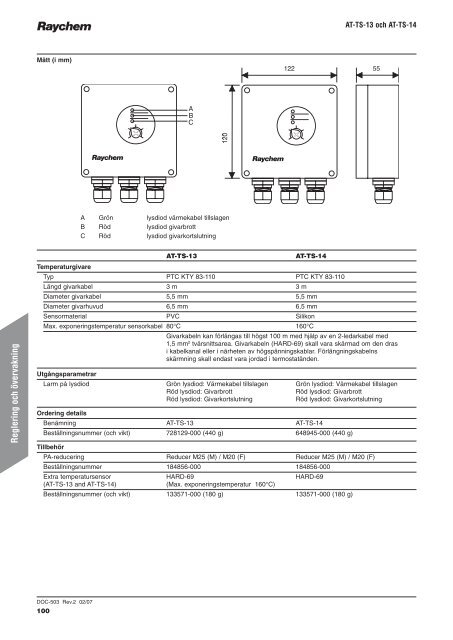 Produktkatalog för industriella värmekabelsystem - Pentair Thermal ...