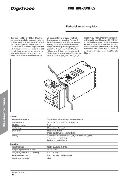 Produktkatalog för industriella värmekabelsystem - Pentair Thermal ...