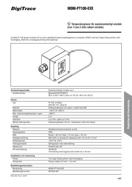 Produktkatalog för industriella värmekabelsystem - Pentair Thermal ...