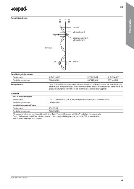 Produktkatalog för industriella värmekabelsystem - Pentair Thermal ...