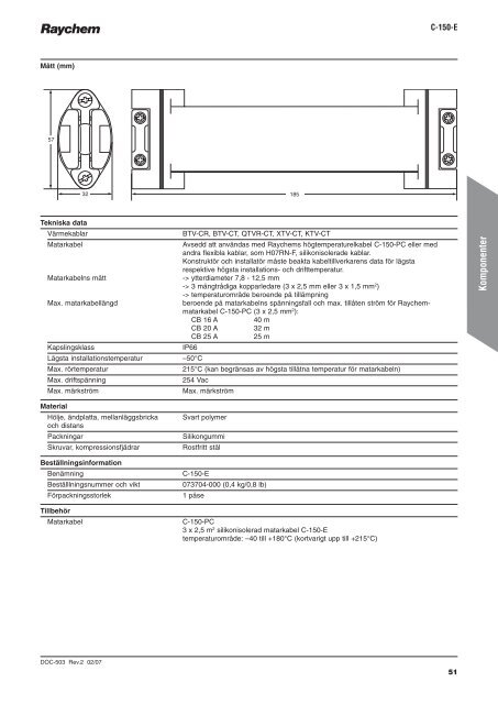 Produktkatalog för industriella värmekabelsystem - Pentair Thermal ...