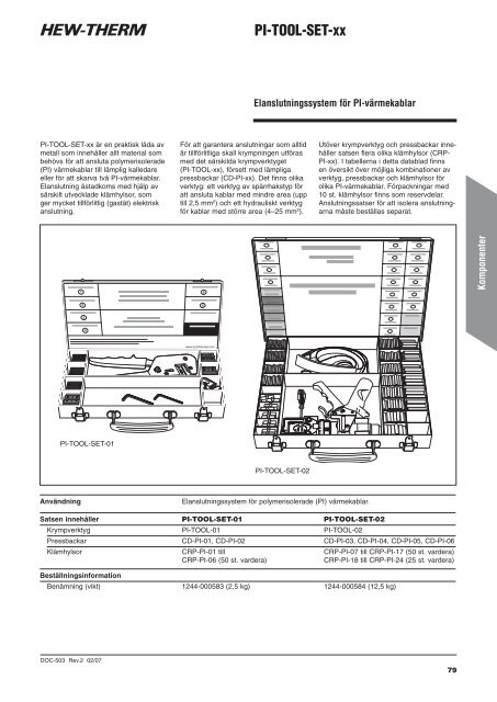 Produktkatalog för industriella värmekabelsystem - Pentair Thermal ...