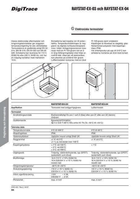 Produktkatalog för industriella värmekabelsystem - Pentair Thermal ...