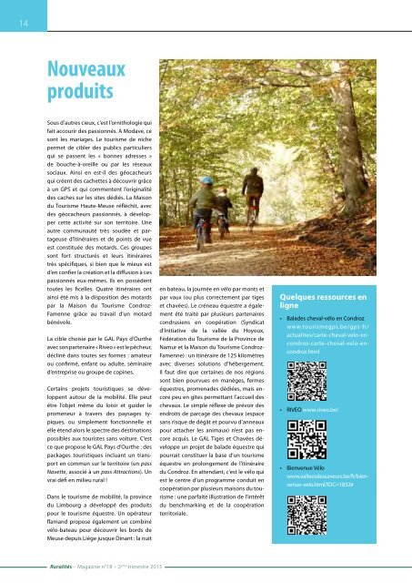 TOURISME - Réseau wallon de développement rural