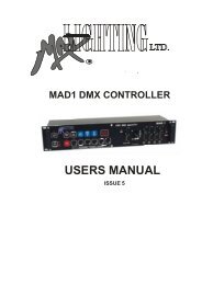 MAD1 DMX Controller User Manual - Point Source Productions Ltd.