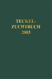 Teckel-Zuchtbuch 2003 - DTK Landesverband Rheinland