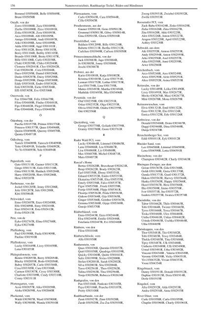 Teckel-Zuchtbuch 2003 - DTK Landesverband Rheinland