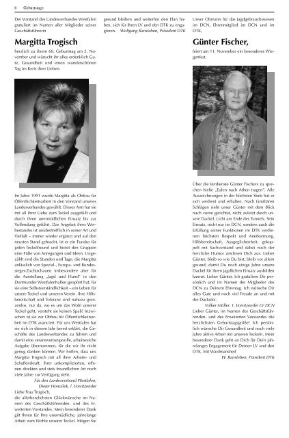 Teckel-Zuchtbuch 2003 - DTK Landesverband Rheinland