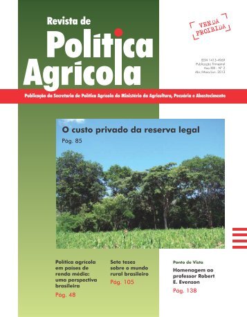 Revista de Política Agrícola nº 2/2013 - Ministério da Agricultura ...