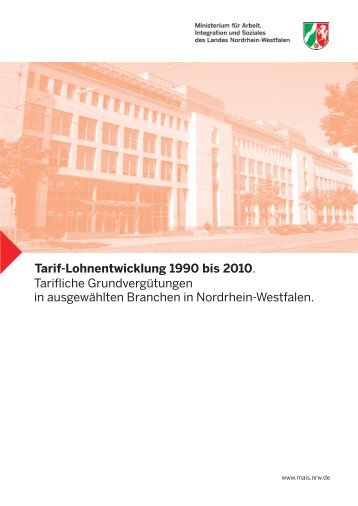 Tarif-Lohnentwicklung 1990 bis 2010 - Tarifregister NRW ...