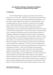 Lexicographie scientifique et amÃ©nagement linguistique : l ...