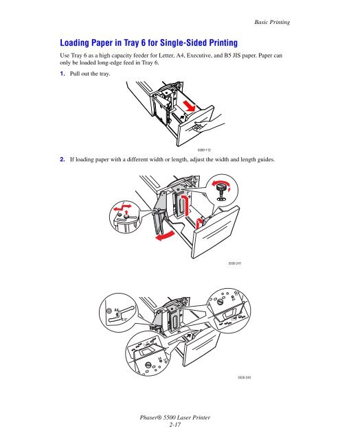 Phaser 5500 Laser Printer User Guide - Xerox