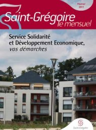 Saint-GrÃ©goire, le Mensuel FÃ©vrier 2011