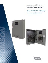 TS870 AUTOMATIC TRANSFER SWITCHES - Thomson Technology