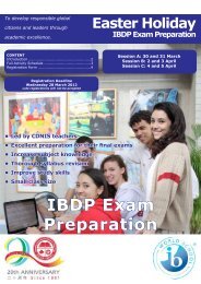 IBDP Exam Preparation - Canadian International School of Hong Kong