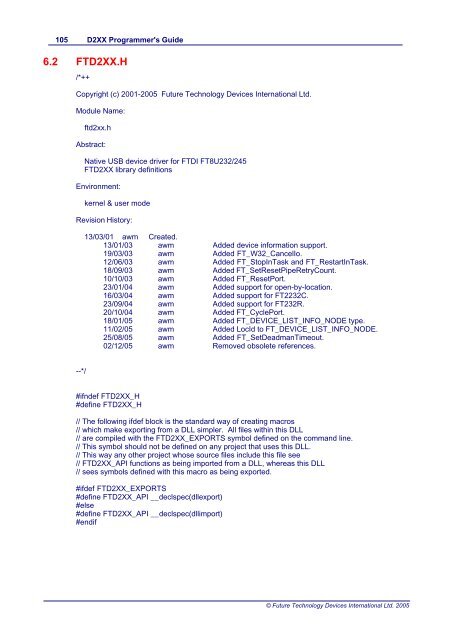 Programming Info D2XXPG31.pdf