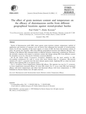 The effect of grain moisture content and ... - Directory UMM