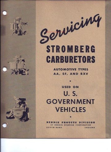 Stromberg used on Government Vehicles AA, SF, BXV - Mikes ...