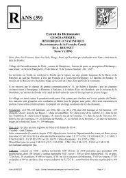 notice historique de Rans - Cegfc