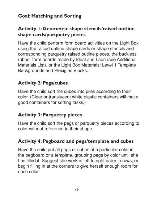 Light Box Activity Guide Level Two, Large Print (7-08680-00)