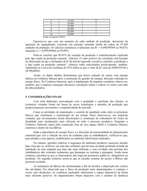 Arranjo FÃ­sico e ReduÃ§Ã£o de Custos do Processo Produtivo: estudo ...