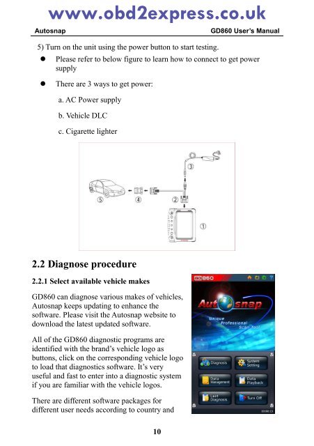 3. Updating the GD860 - Car diagnostic tool