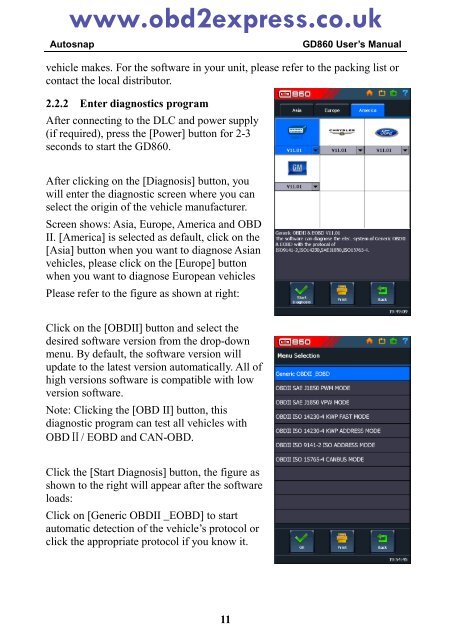 3. Updating the GD860 - Car diagnostic tool