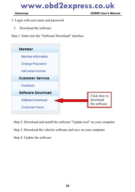 3. Updating the GD860 - Car diagnostic tool