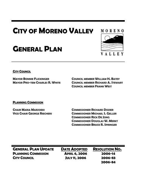 General Plan - Moreno Valley