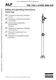 Safety and operating instructions - Crowder Hydraulic Tools