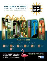 STAReast 2008 - SQE.com