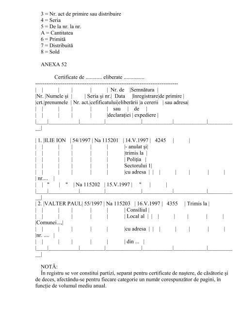 METODOLOGIE Nr. 1 din 13 octombrie 1997 pentru aplicarea ...