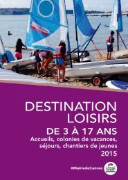 Loisirs 3/17 ans Destination - Cannes