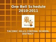 One Bell Schedule 2010-2011 - Taconic Hills Central School District