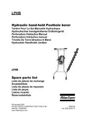 Hydraulic hand-held Posthole borer Spare parts list - Crowder ...