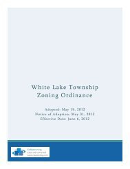 Zoning Ordinance - White Lake Township