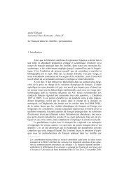 Le franÃ§ais dans les Antilles : prÃ©sentation - AndrÃ© Thibault