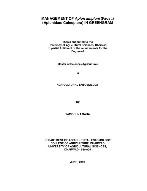 Apionidae: Coleoptera - ETD | Electronic Theses and Dissertations ...