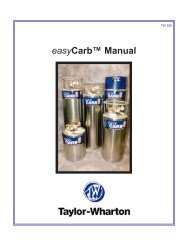 easyCarbâ¢ Manual - Taylor-Wharton