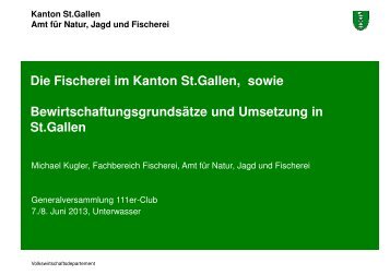 Fischereiliche Bewirtschaftung im Kanton St.Gallen (5078 kB, PDF)