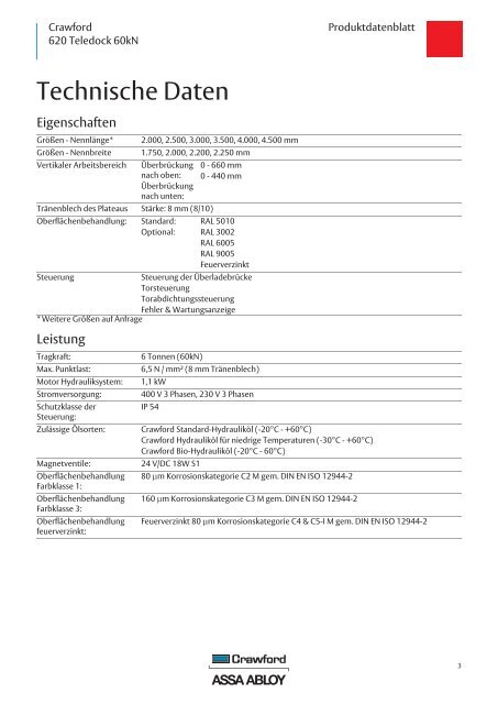 Produktdatenblatt - Crawford hafa GmbH