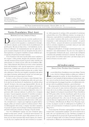 NEWS N. 18 - The Venice International Foundation
