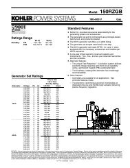 Model: 150RZGB Standard Features Ratings Range Generator Set ...