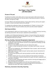 Key Stage 1 Class Teacher Job Description - Jobsgopublic